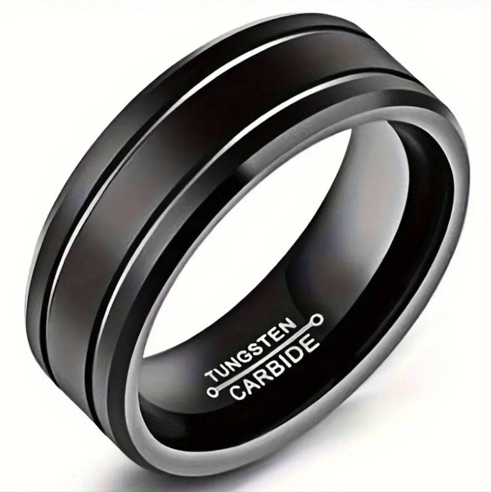 Mens Tungten Carbide 8mm Wedding Band NWT Size 10